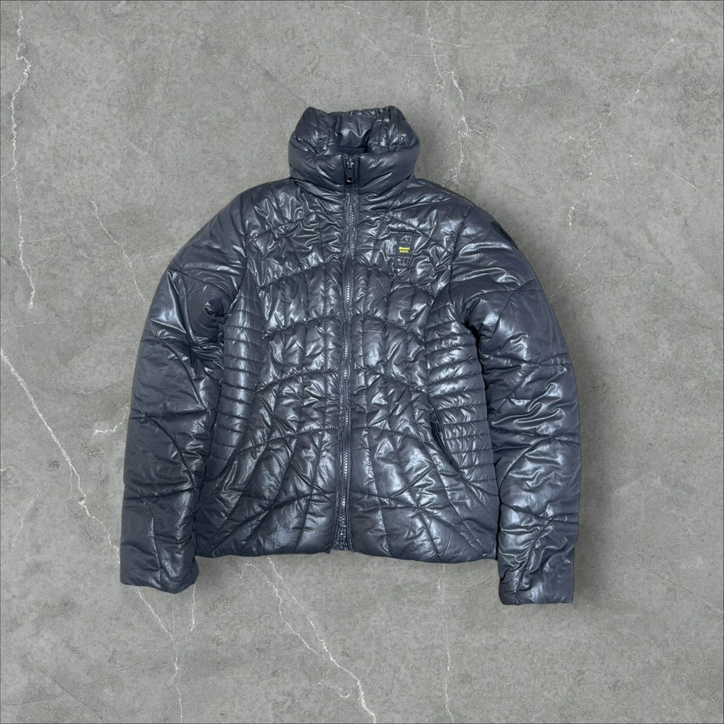 Blauer Daunenjacke L