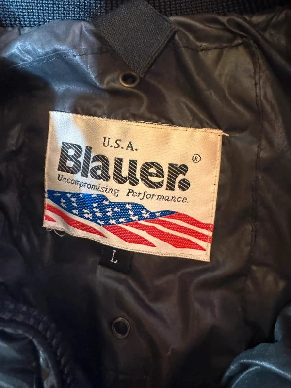 Blauer Daunenjacke L